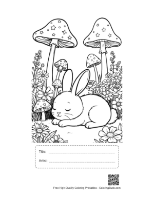 Thumbnail: Easy Bunny Rabbit Printable with Title and Artist Box