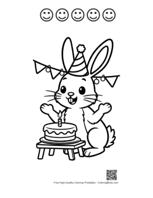 Thumbnail: Free Jackrabbit Printable and 5 Happy Face Outline