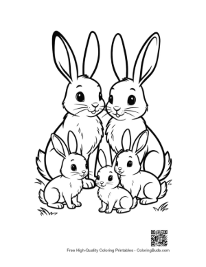 Thumbnail: Happy Jackrabbit Family Portrait