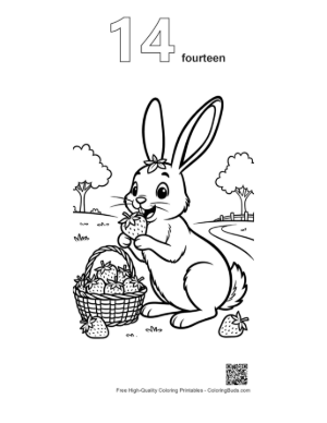 Thumbnail: Jackrabbit Printable Outline Number 14