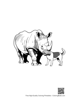 Thumbnail: White Rhino and Dalmatian Friendship