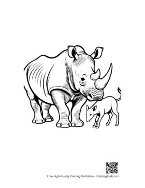 Thumbnail: White Rhino Mother and Calf