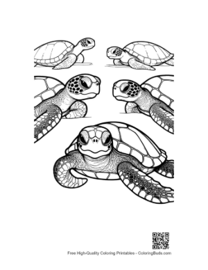 Thumbnail: Cute Baby Sea Turtle Coloring Pages