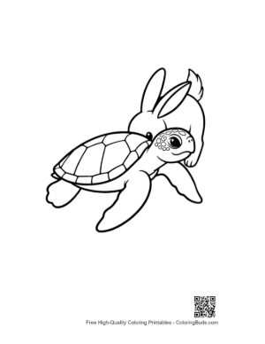 Thumbnail: Cute Green Sea Turtle and Bunny Hug