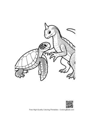 Thumbnail: Hatchling Sea Turtle Meets Friendly Dragon
