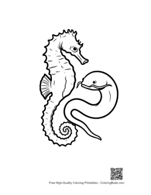 Thumbnail: Seahorse Embraced by Coiling Sea Snake