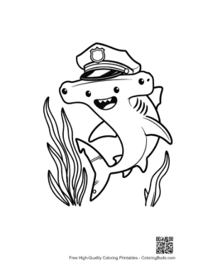 Thumbnail: Cute Hammerhead Shark Printable