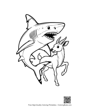 Thumbnail: Great White Shark Lunging at Playful Antelope