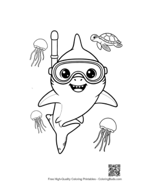 Thumbnail: Great White Shark Printable