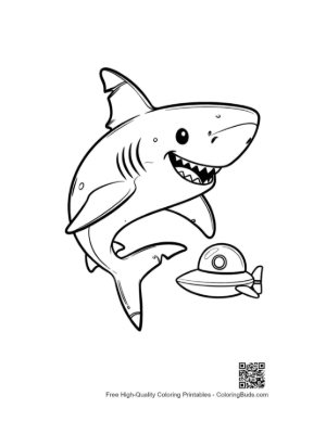Thumbnail: Ocean Floor Party with Sharks and Birthday Cake Printable