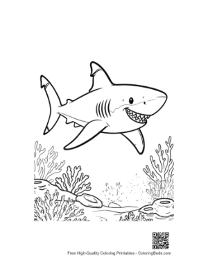 Thumbnail: Undersea Birthday Celebration with Two Friendly Sharks Printable