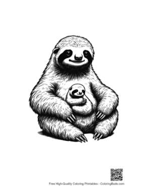 Thumbnail: Three-Toed Sloth Mom with Baby
