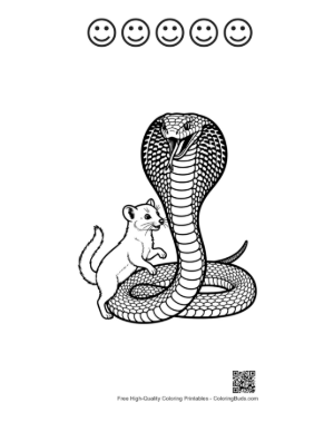 Thumbnail: Cobra and Ferret Companions Printable and 5 Happy Face Outline