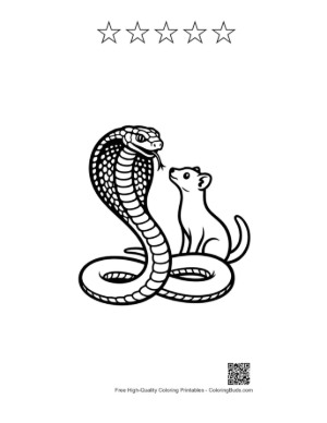 Thumbnail: Cobra and Ferret Friendship Printable and 5 Star Outline