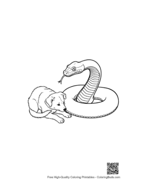 Thumbnail: Curious Puppy with Coiled Python