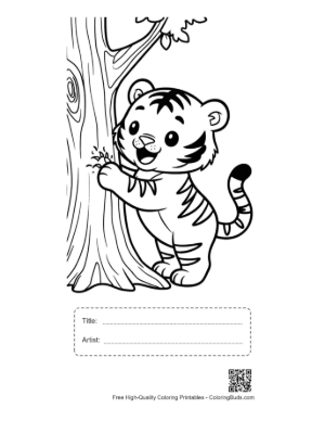 Thumbnail: Bengal Tiger Printable with Title and Artist Box