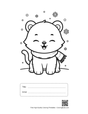 Thumbnail: White Tiger for Kids Printable with Title and Artist Box