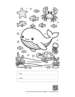 Thumbnail: Blue Whale Printable with Title and Artist Box
