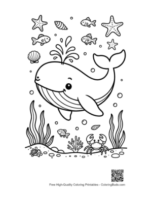 Thumbnail: Cute Blue Whale Printable