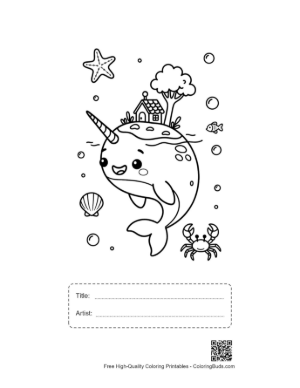 Thumbnail: Narwhal Printable with Title and Artist Box