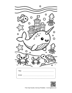 Thumbnail: Narwhal Printable with Title and Artist Box