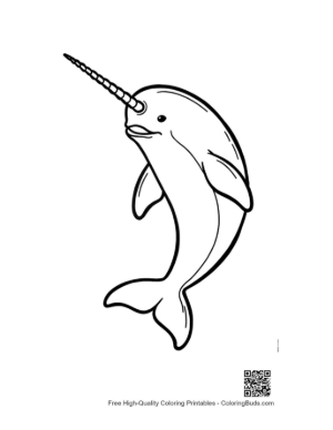 Thumbnail: Playful Cartoon Narwhal Leaping Upward