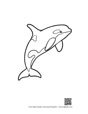 Thumbnail: Leaping Orca Line Art