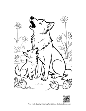 Thumbnail: Free Howling Wolf Printable