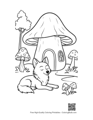 Thumbnail: Gray Wolf Coloring Sheet Printable