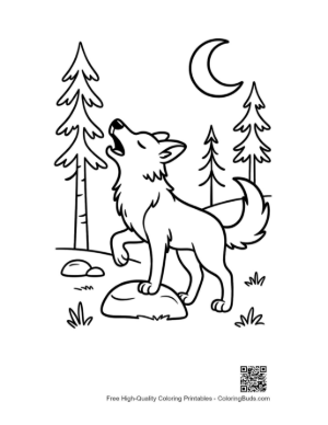 Thumbnail: Gray Wolf Printable