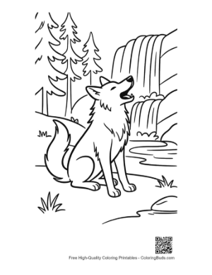 Thumbnail: Howling Wolf Printable