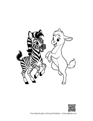 Thumbnail: Playful Zebra and Goat Dance