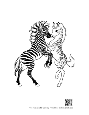 Thumbnail: Zebra and Leopard Foal Embrace