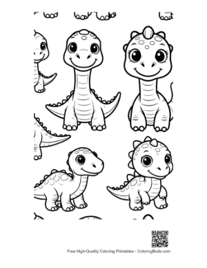 Thumbnail: Cute Baby Dinos Coloring Stickers