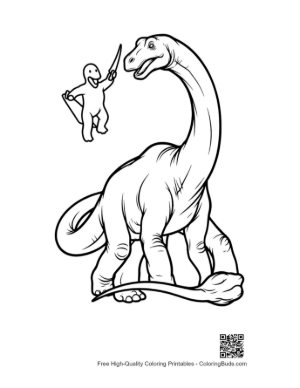 Thumbnail: Diplodocus Giggling at Tiny Swordsman's Poke