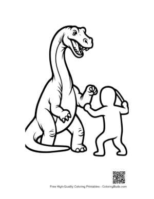 Thumbnail: Grinning Diplodocus Playfully Dodging Kid's Club Swing
