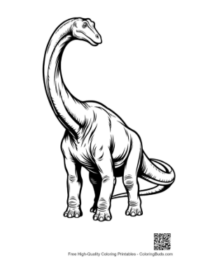 Thumbnail: Majestic Brachiosaurus Standing Tall Printable