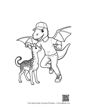 Thumbnail: Cool Pterodactyl Dino with Spotted Fawn Buddy