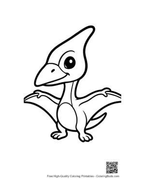 Thumbnail: Cute Pteranodon Spreading Wings Joyfully