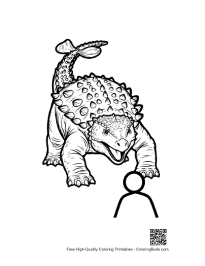Thumbnail: Grinning Ankylosaurus Lunging at Stick Figure