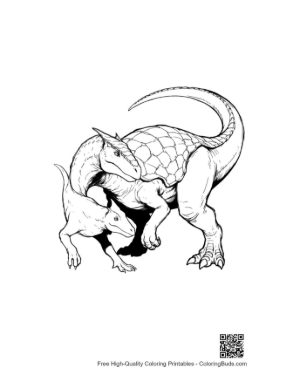 Thumbnail: Playful Stegosaurus Parent and Baby Wrestling