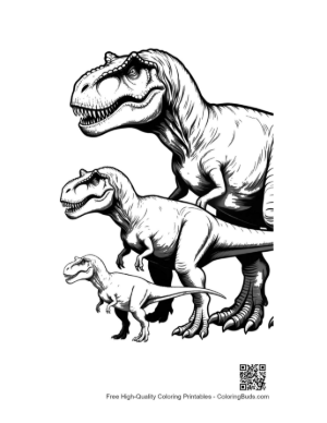 Thumbnail: Family of Tyrannosaurus Rex Dinosaurs