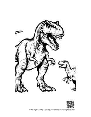Thumbnail: Fierce Adult T-Rex Roars at Baby Dino