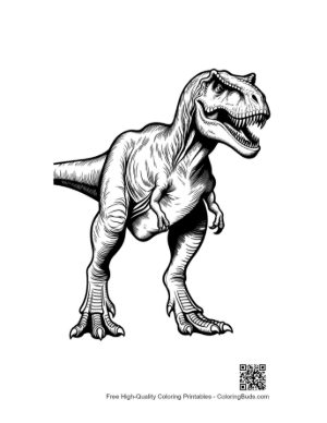 Thumbnail: Fierce Roaring T-Rex in Black Ink