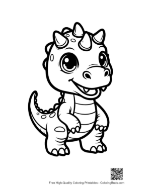 Thumbnail: Cute Baby Triceratops Grinning