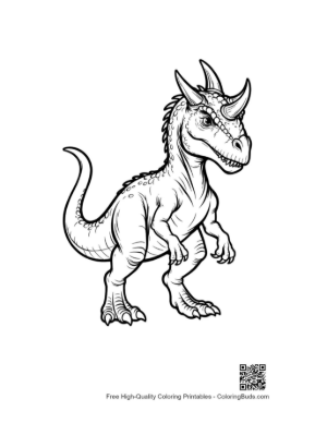 Thumbnail: Fierce Cartoon Triceratops Roaring