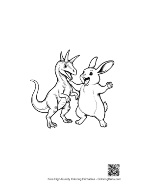 Thumbnail: Triceratops Dancing Joyfully with Bunny