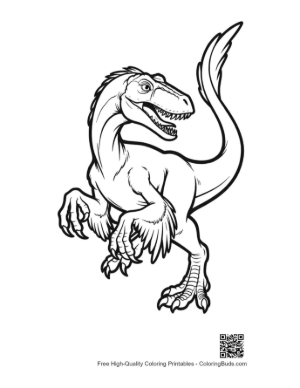 Thumbnail: Fierce Velociraptor Leaping with Snarl