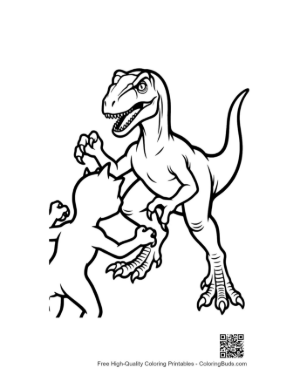 Thumbnail: Fierce Velociraptor vs. Claw-Raised Cat Clash