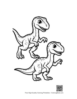 Thumbnail: Two Playful Baby Velociraptors